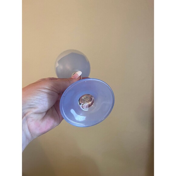 Beautiful Frosted Blue Etched Decanter and Wine Glasses - Picture 6 of 12